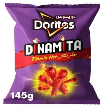 Doritos Dinamita Flamin Hot Chips, 145Gm, 20 Pieces Per Carton